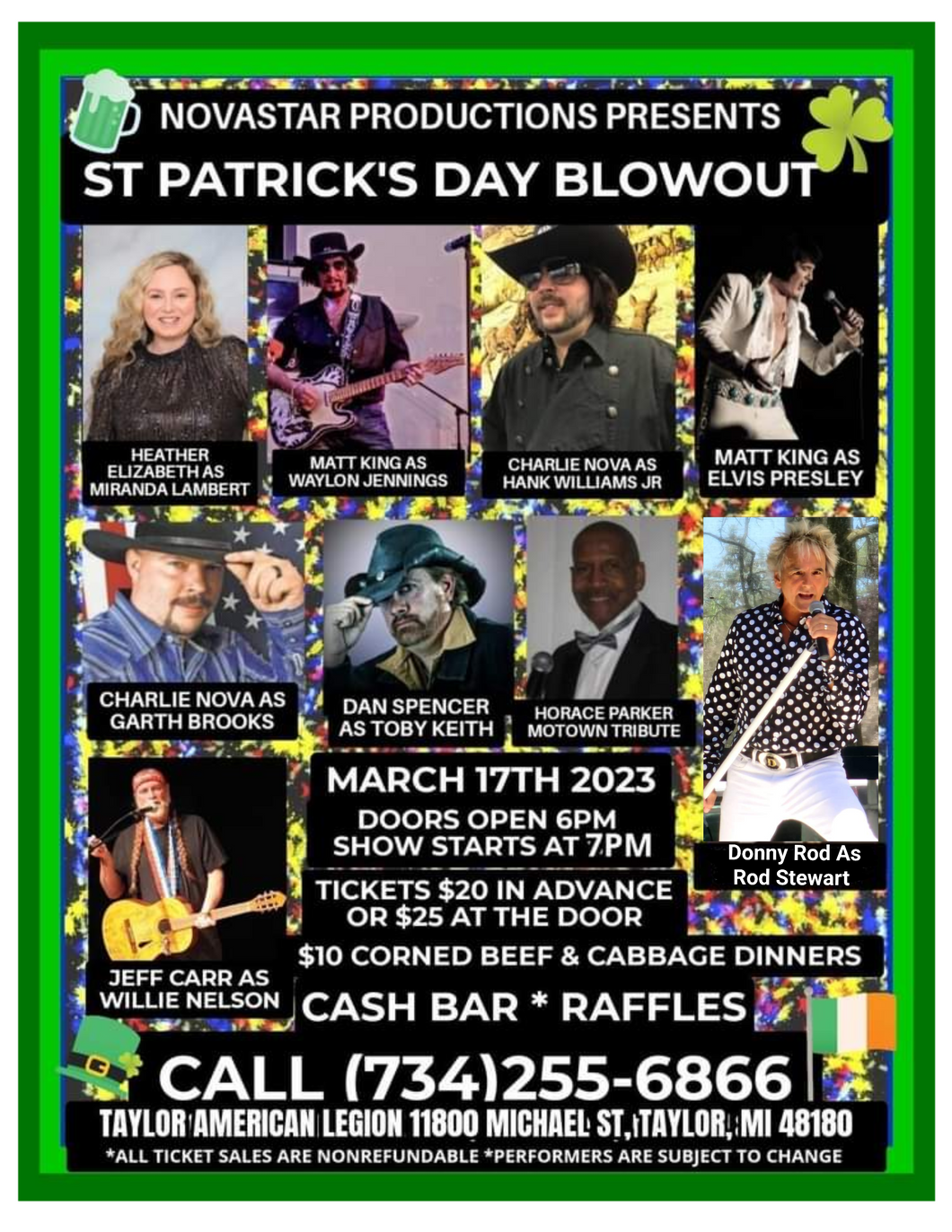 St.patricks day blow out show